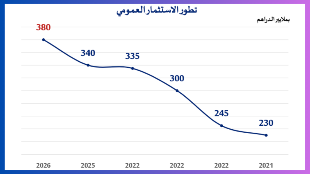 تطور الاستثمار العمومي 